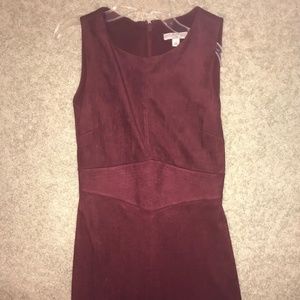 Eve Mendel Maroon Suede Dress